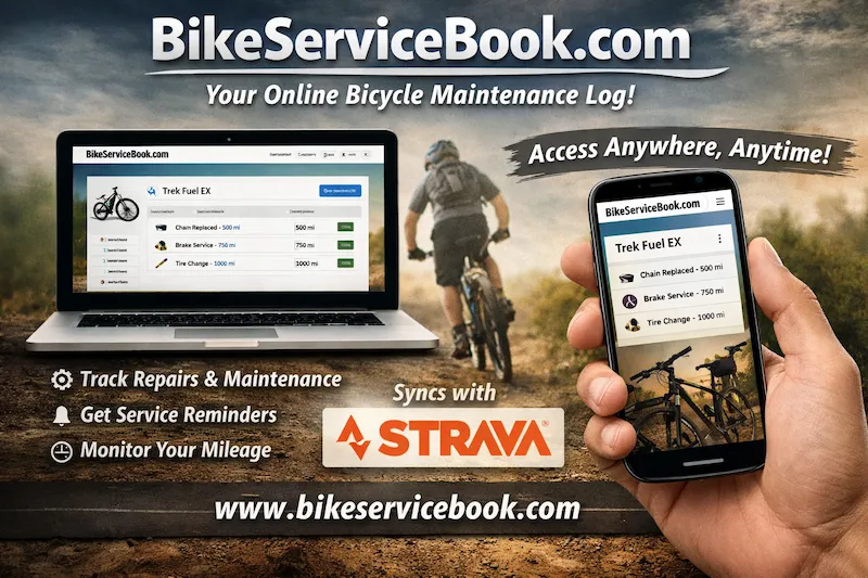 Bike Service Book — track repairs, get reminders, sync with Strava